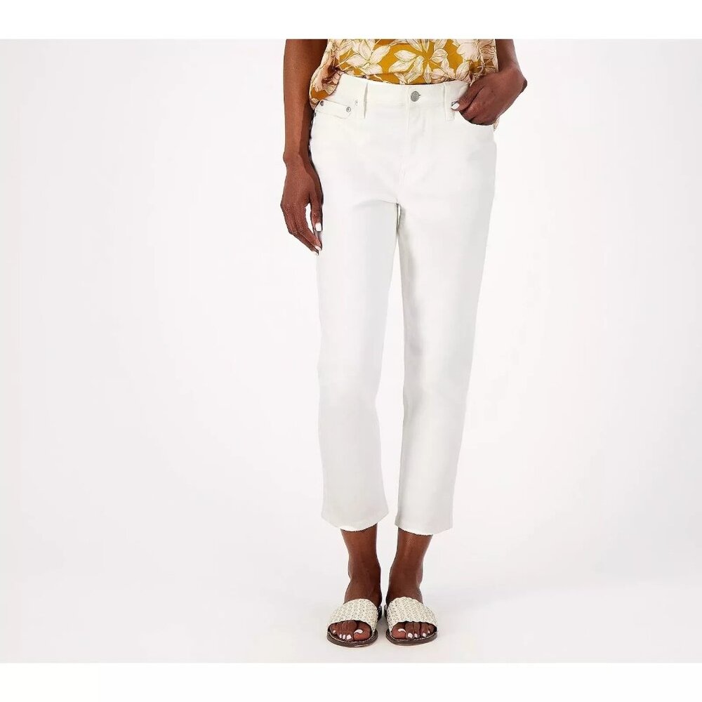 Candace Cameron Bure Women's Pacific Denim Cropped Jeans Plus 18W White A564177